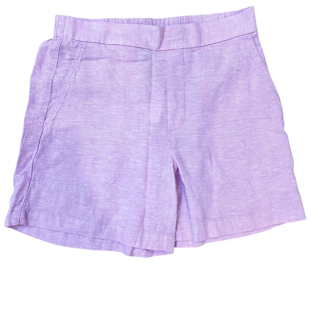 NWT Banana Republic Linen-Blend Easy Pull-on Short, Pink Lavender - Size XS